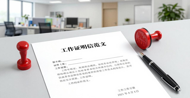 工作證明信范文
