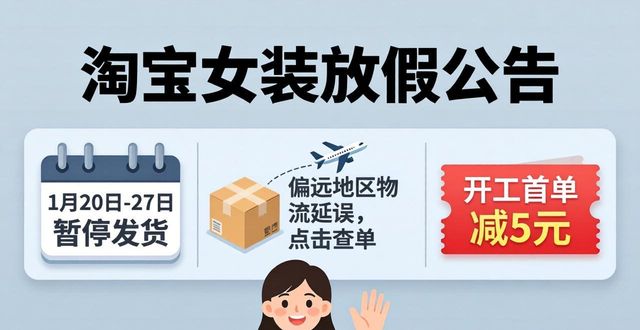淘寶女裝公告范文