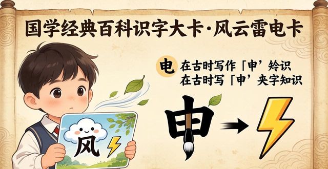 國(guó)學(xué)經(jīng)典百科識(shí)字大卡·風(fēng)云雷電卡