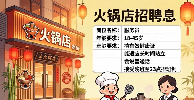 火鍋店招聘信息范文